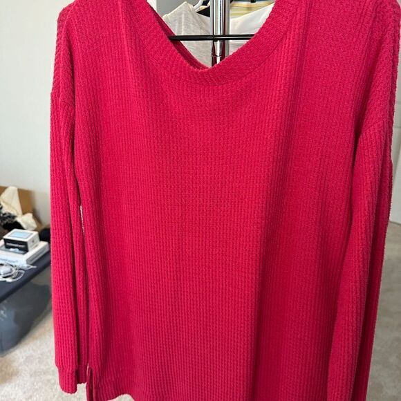 💼 Cute, Comfy and Casual Top by 1 State. Waffle Weave, Loose Fit, EUC - Picture 3 of 9